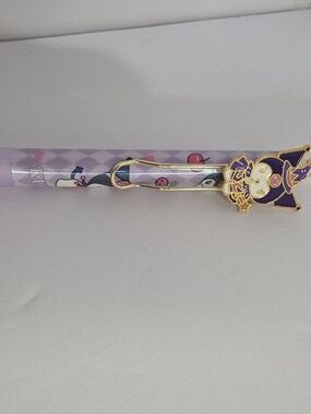 Cute Purple Character Enamel Clip Pen Accessory